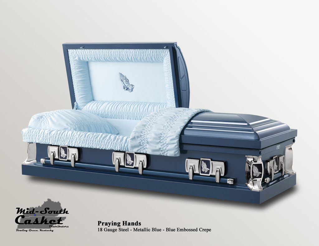 Praying Hands Metallic Blue